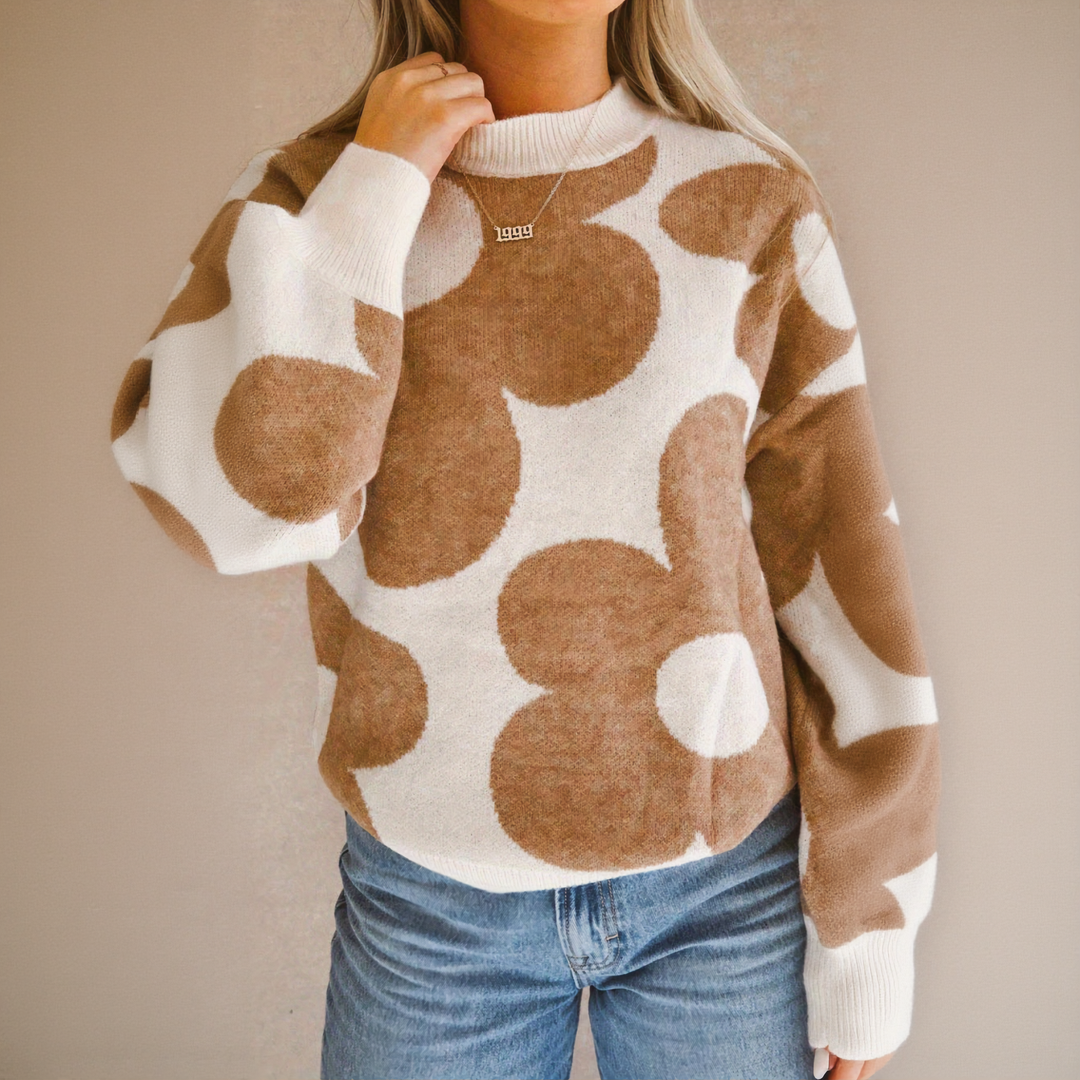 Mocha Daisy Pullover