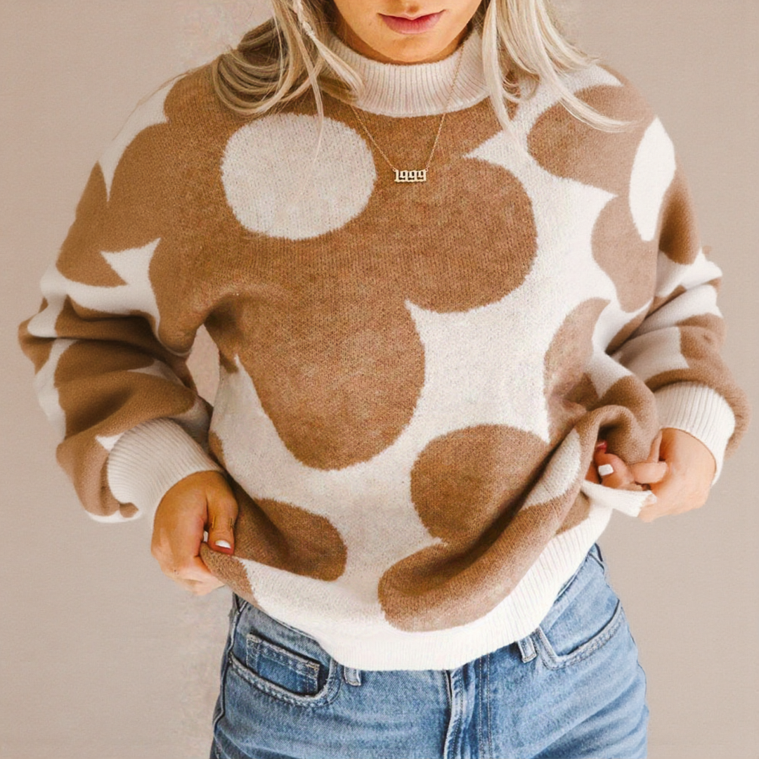 Mocha Daisy Pullover