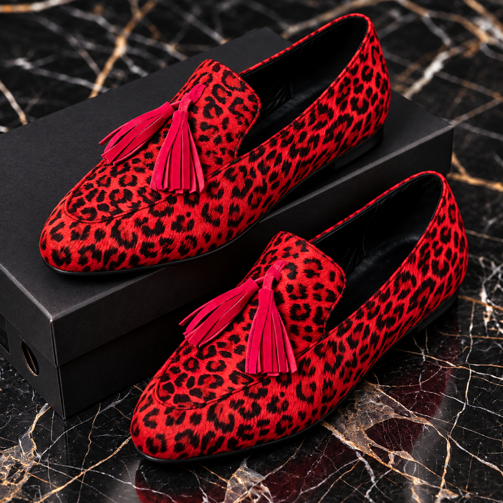 Nola Leopard Tassel Loafers