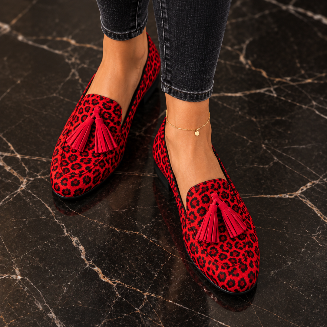 Nola Leopard Tassel Loafers