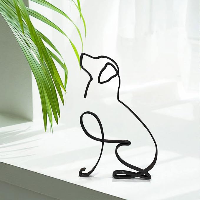 Golden Retriever Line Sculpture