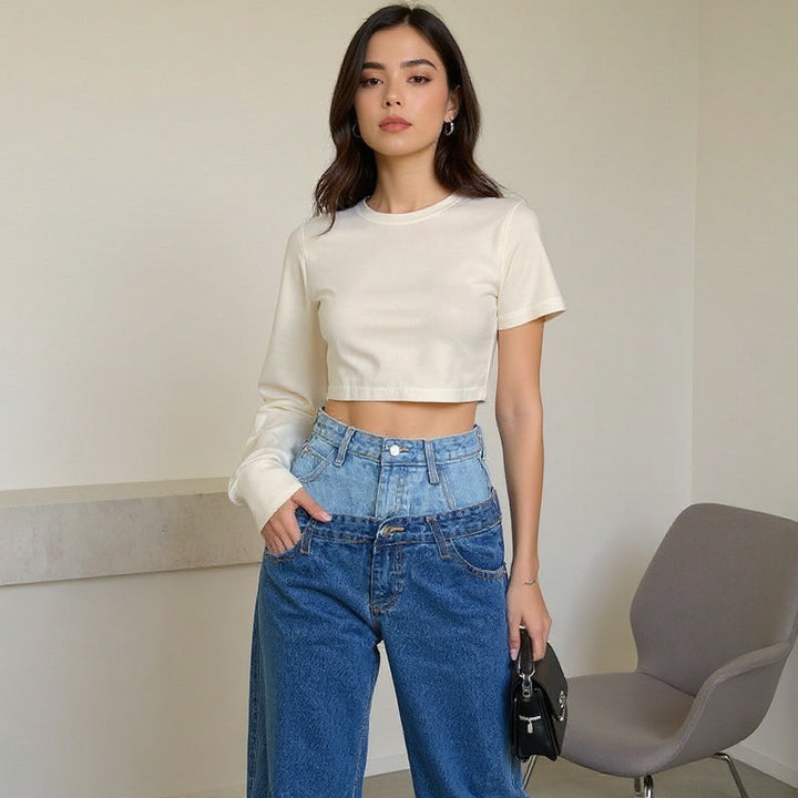 Layered Denim Illusion