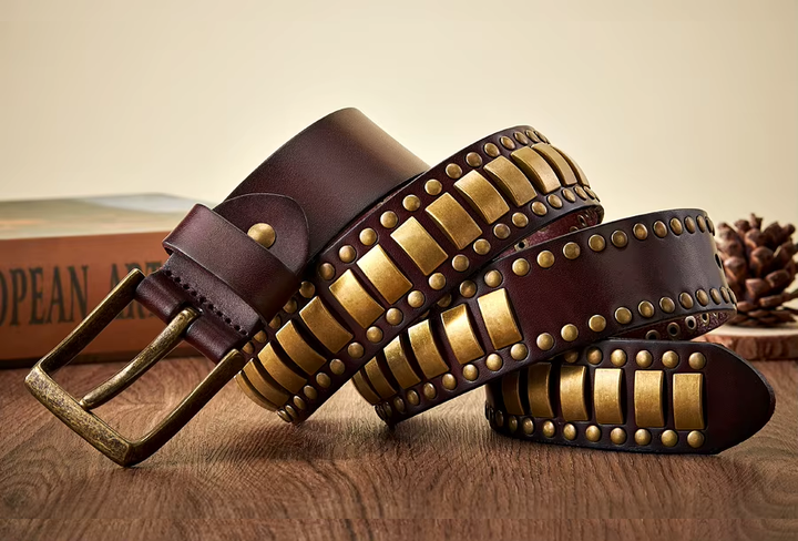 Ironstud Leather Belt