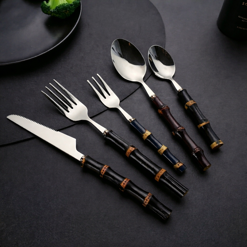 Monaco Bamboo Flatware (5-Piece Set)