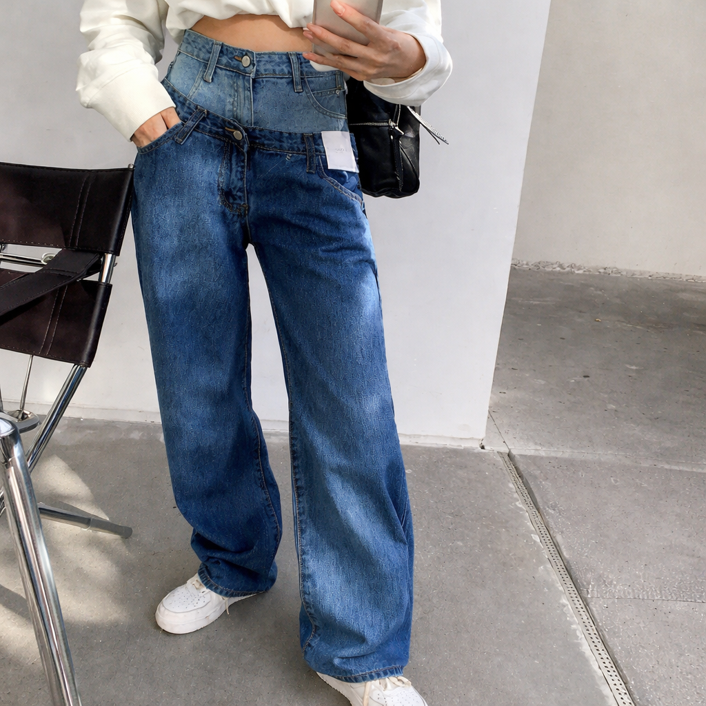 Layered Denim Illusion