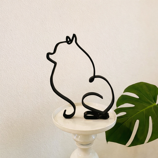 Pomeranian Line Sculpture