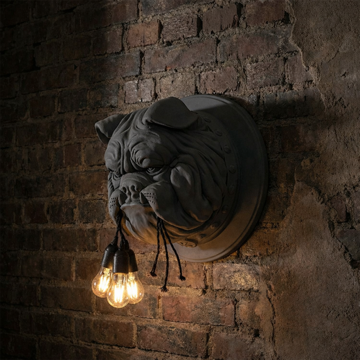 Bulldog Gatekeeper Wall Sconce