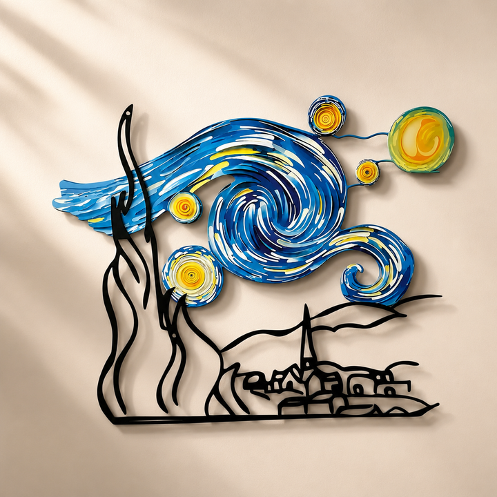 Nocturne Starry Night Wall Sculpture