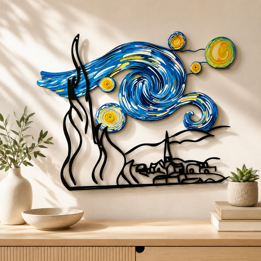 Nocturne Starry Night Wall Sculpture