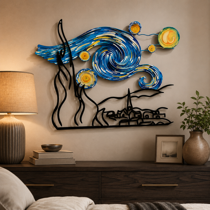 Nocturne Starry Night Wall Sculpture