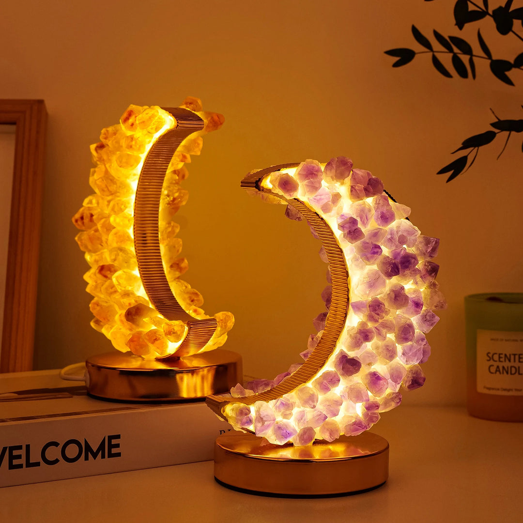 Crystal Crescent Lunar Lamp