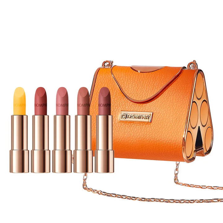 Chain Bag Lipstick Kit Gift Box Velvet Matte Moisturizing for Birthdays and Valentine's Days Gift for Girlfriend