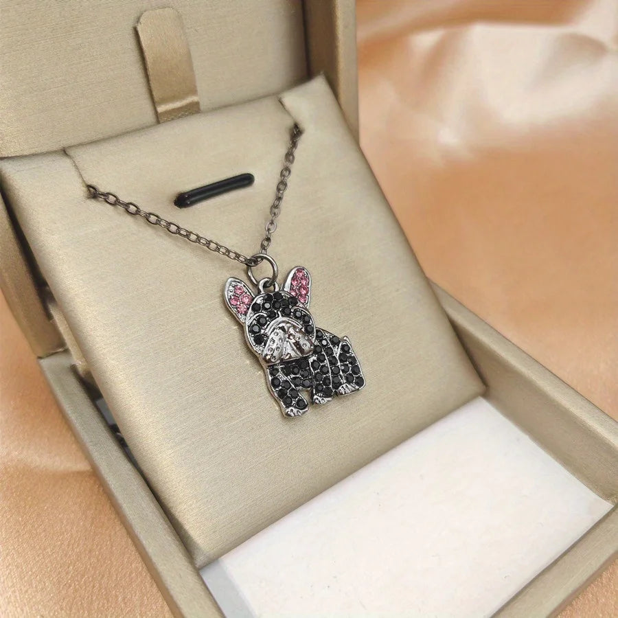 Midnight Frenchie Necklace