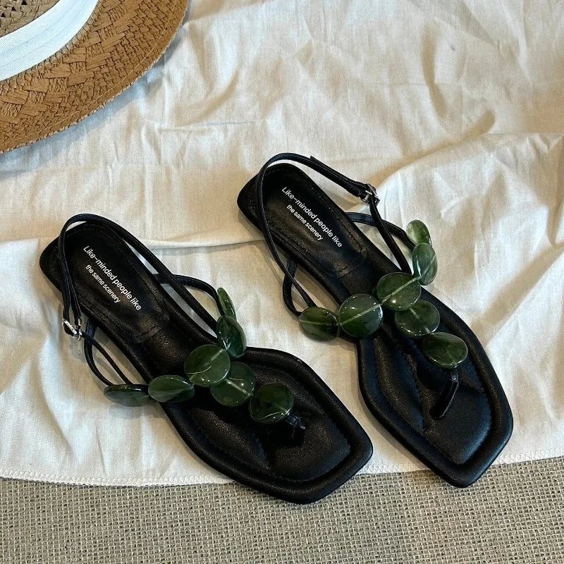 Fashionable women's flat sandals elegant women's shoes casual women's sandals 196