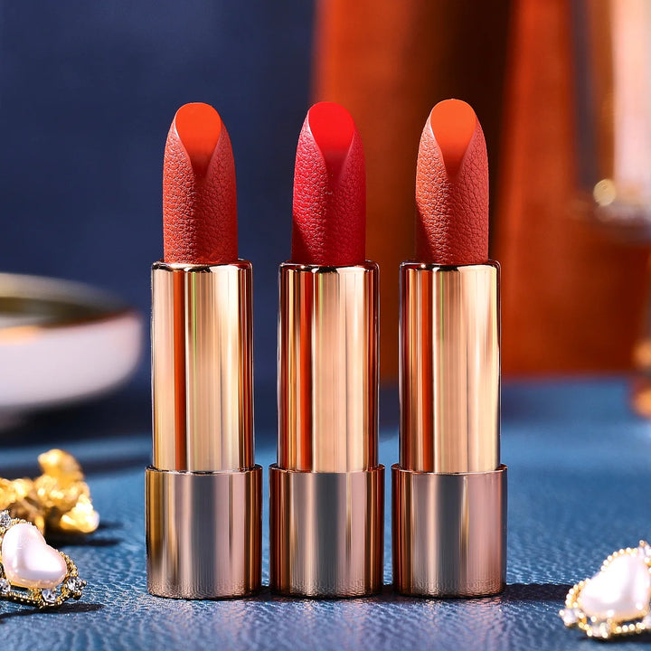 Matte Lipstick with Chain Bag Set, Non-Fading, Non-Stick Cup Long-Lasting Velvet Finish, Smooth Matte Lip Color Waterproof