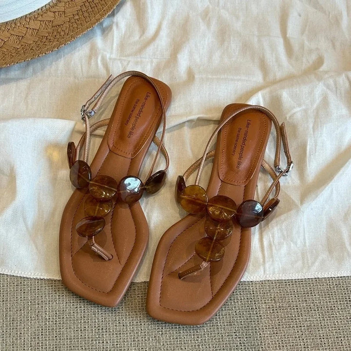 Fashionable women's flat sandals elegant women's shoes casual women's sandals 196