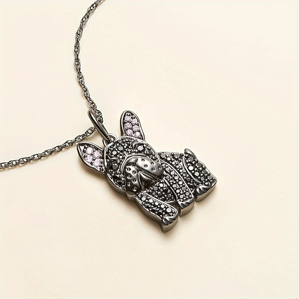 Midnight Frenchie Necklace