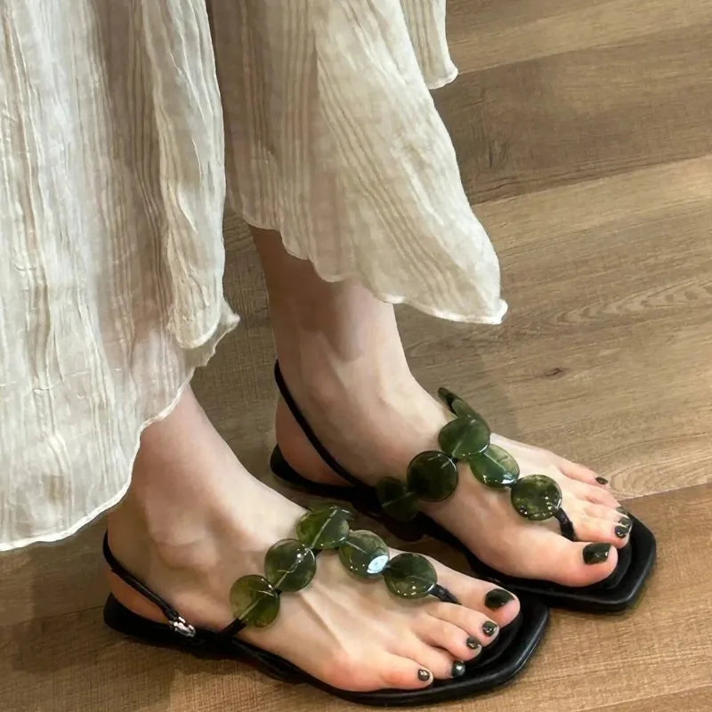 Fashionable women's flat sandals elegant women's shoes casual women's sandals 196