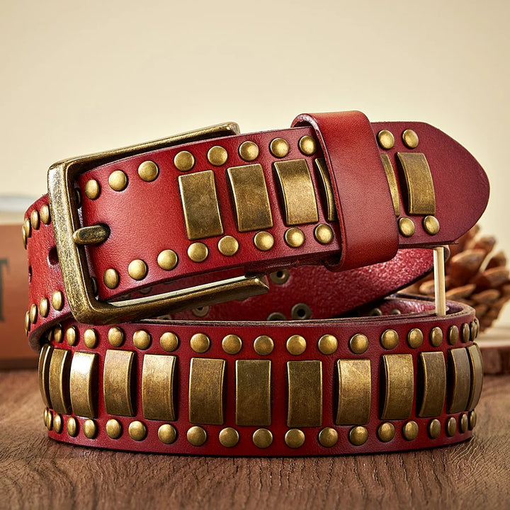 Ironstud Leather Belt