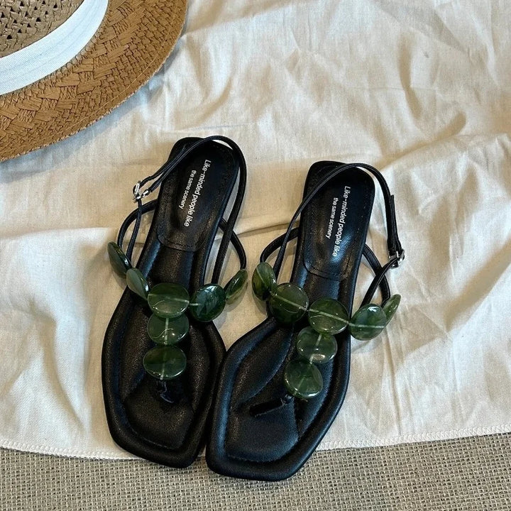 Fashionable women's flat sandals elegant women's shoes casual women's sandals 196
