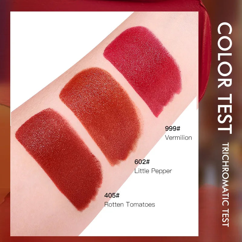 Matte Lipstick with Chain Bag Set, Non-Fading, Non-Stick Cup Long-Lasting Velvet Finish, Smooth Matte Lip Color Waterproof