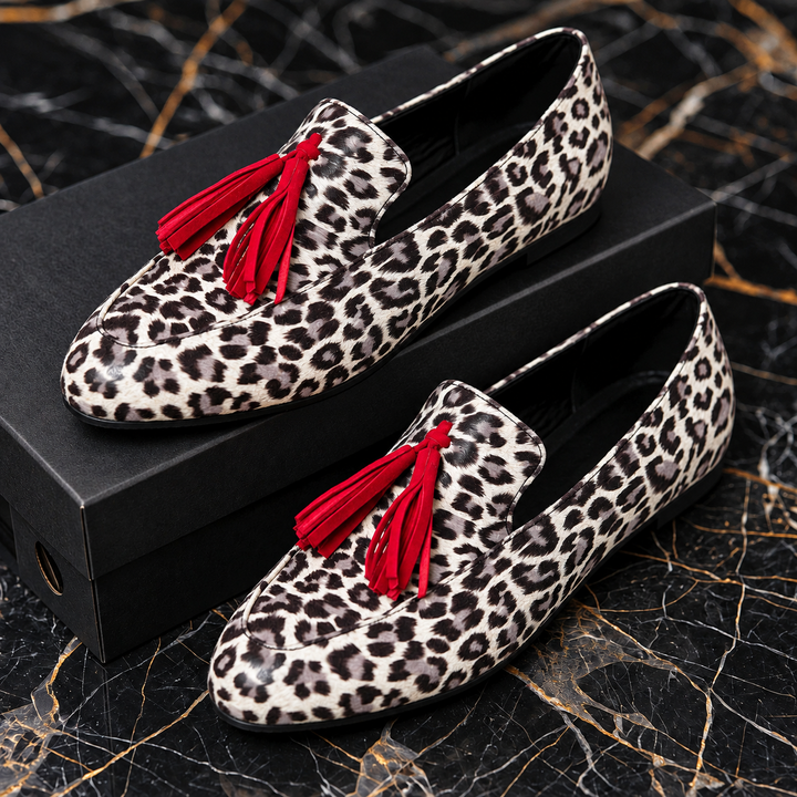 Nola Leopard Tassel Loafers
