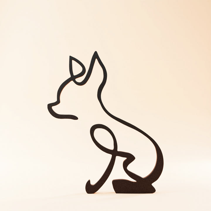 Chihuahua Line Sculpture