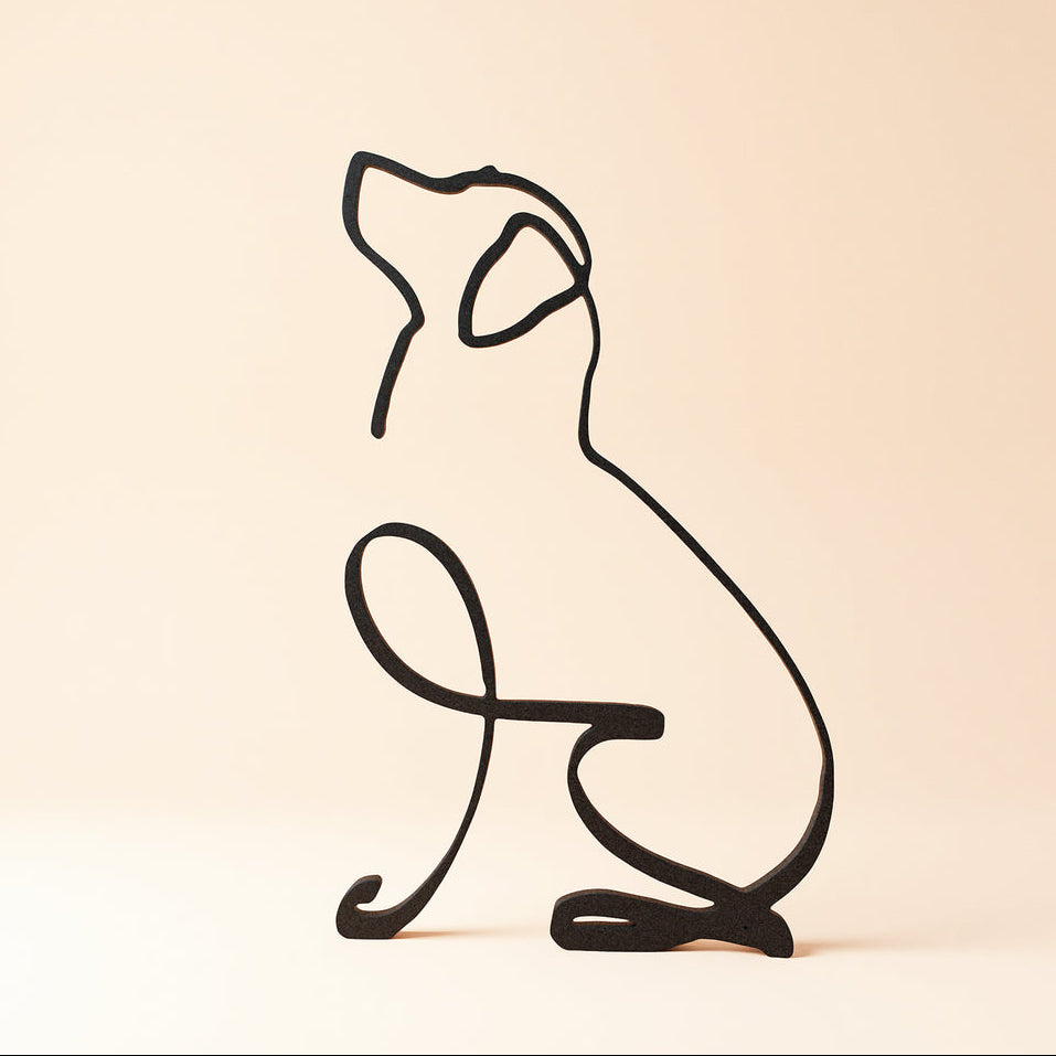 Golden Retriever Line Sculpture