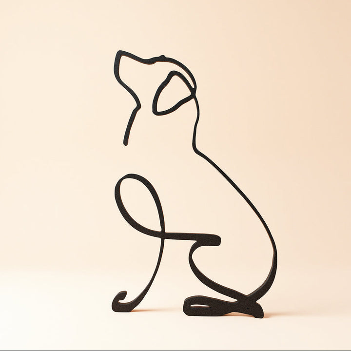 Golden Retriever Line Sculpture