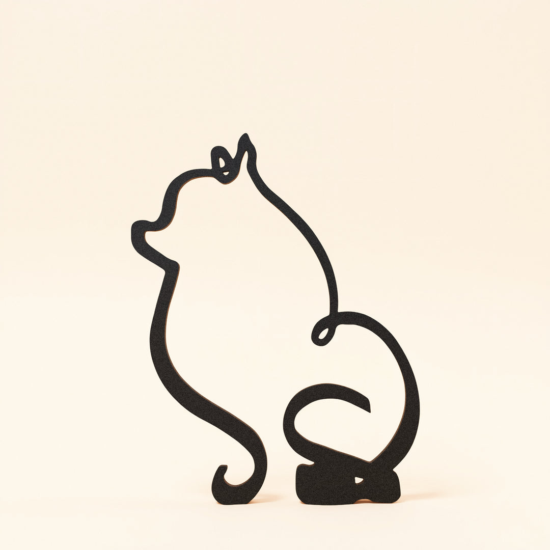 Pomeranian Line Sculpture